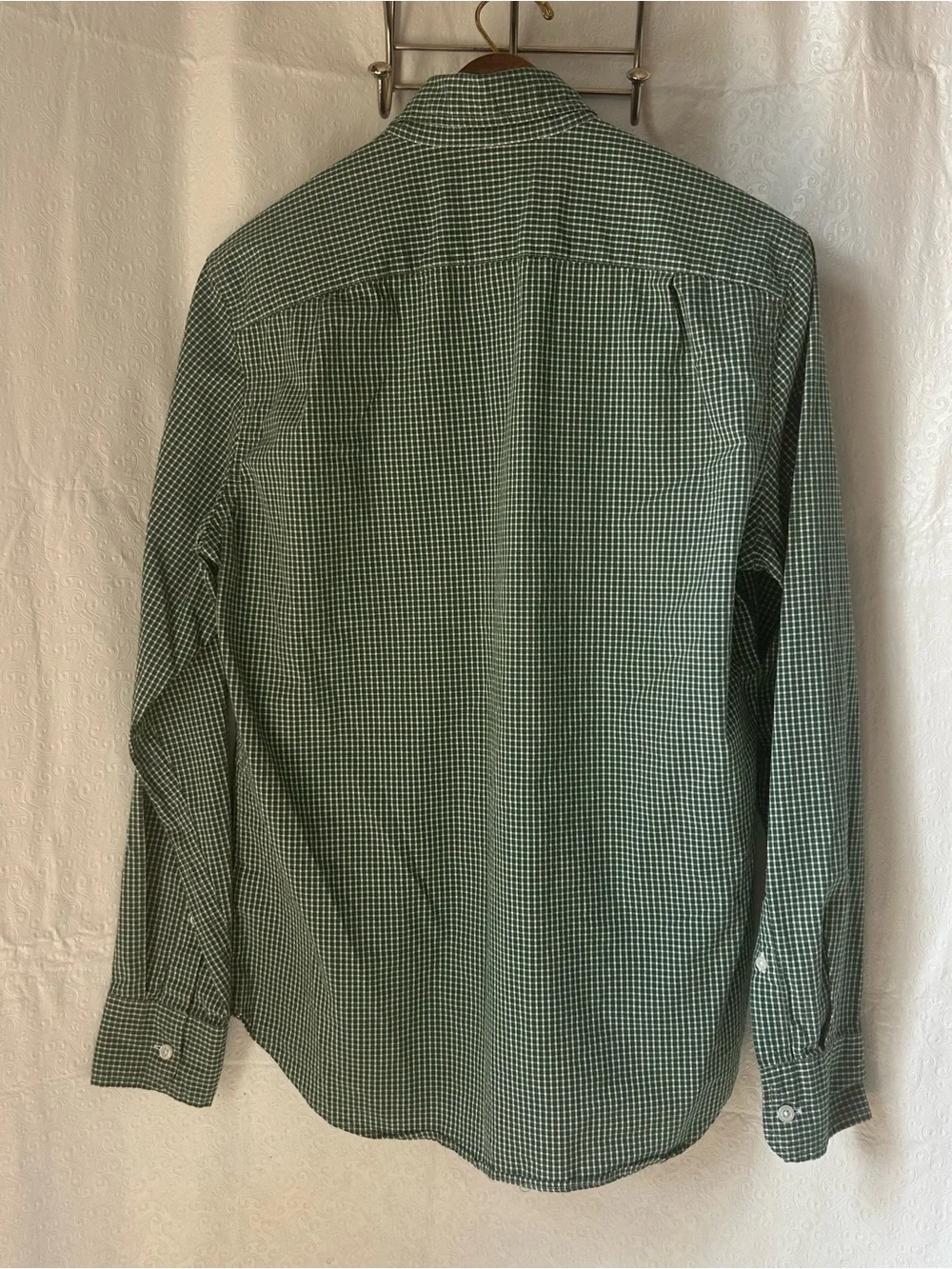 J CREW Mercantile Flex Shirt Button-Up Long Sleeve Collared Green Plaid Size S